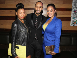 Melanie Fiona, Swizz Beatz and La La Anthony (Jerritt Clark/WireImage)